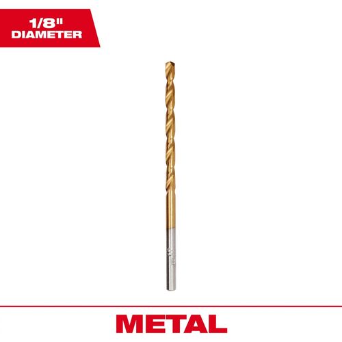 Milwaukee Tool 48-89-2205 1/8" THUNDERBOLT Titanium Drill Bit, 1 EA