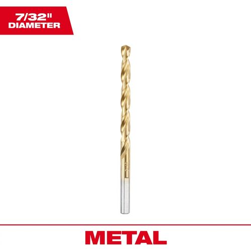 Milwaukee Tool 48-89-2211 7/32" THUNDERBOLT Titanium Drill Bit, 1 EA