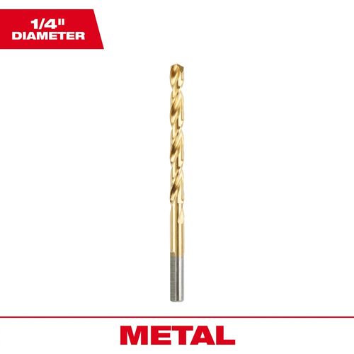 Milwaukee Tool 48-89-2213 1/4" THUNDERBOLT Titanium Drill Bit, 1 EA
