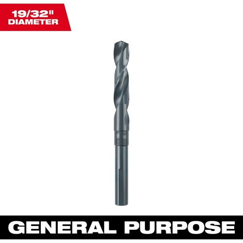 Milwaukee Tool 48-89-2741 19/32" S&D Black Oxide Drill Bit, 1 EA