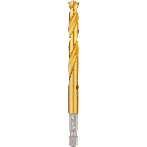 Milwaukee Tool 48-89-4617 5/16" SHOCKWAVE Impact Duty RED HELIX Titanium Drill Bit, 1 EA