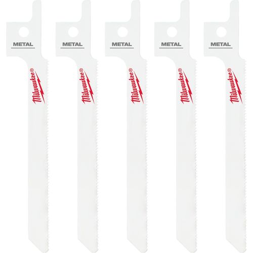 Milwaukee Tool 49-00-5324 3-1/2" 24 TPI SAWZALL Blade for Metal Scroll, 5 EA/PK