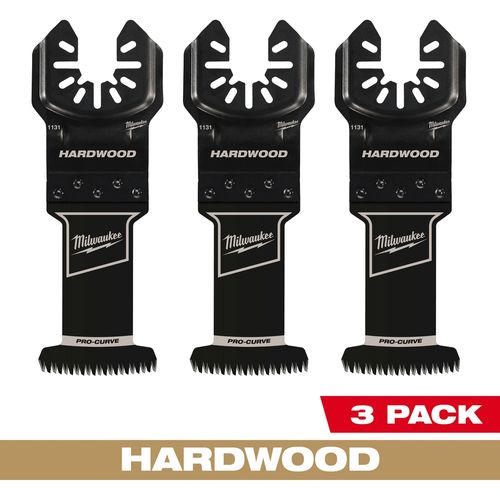 Milwaukee Tool 49-25-1133 1-3/8" High Carbon Steel Precision Tooth Hardwood Oscillating Multi-Tool Blade, 3 EA/PK