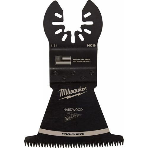 Milwaukee Tool 49-25-1153 2-1/2" High Carbon Steel Precision Tooth Hardwood Oscillating Multi-Tool Blade, 3 EA/PK