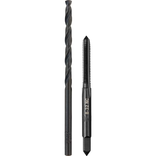 Milwaukee Tool 49-57-5521 8-32 NC Straight Flute Plug Tap & #29 Drill Bit, 1 EA