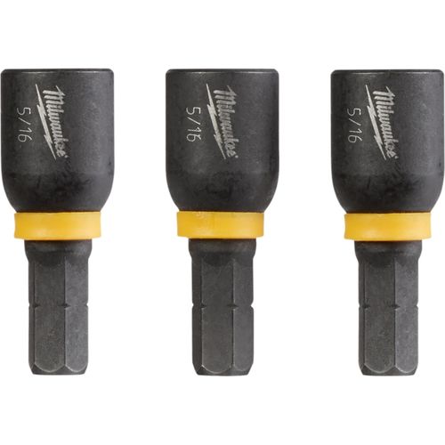 Milwaukee Tool 49-66-4513 SHOCKWAVE Impact Duty 5/16" x 1" Insert Magnetic Nut Driver, 3 EA/PK