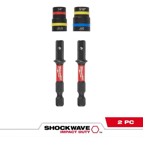 Milwaukee Tool 49-66-4565 2 Piece SHOCKWAVE Impact Duty QUIK-CLEAR 2-in-1 Magnetic Nut Driver Set, 1 ST