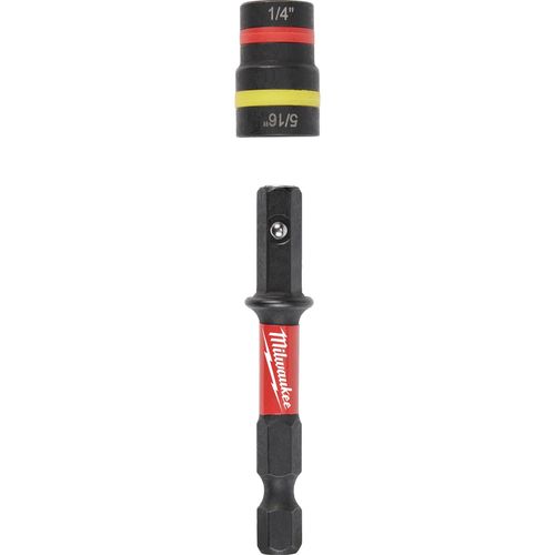 Milwaukee Tool 49-66-4742 SHOCKWAVE Impact Duty 1/4" and 5/16" x 2-1/4" QUIK-CLEAR 2-in-1 Magnetic Nut Driver, 25 EA/PK
