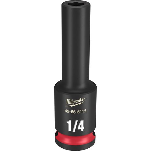 Milwaukee Tool 49-66-6115 SHOCKWAVE Impact Duty 3/8" Drive 1/4" Deep 6 Point Socket, 1 EA