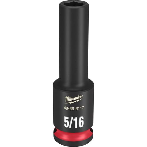 Milwaukee Tool 49-66-6117 SHOCKWAVE Impact Duty 3/8" Drive 5/16" Deep 6 Point Socket, 1 EA