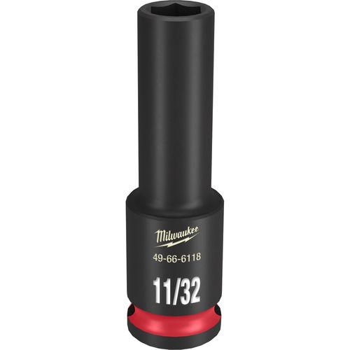 Milwaukee Tool 49-66-6118 SHOCKWAVE Impact Duty 3/8" Drive 11/32" Deep 6 Point Socket, 1 EA