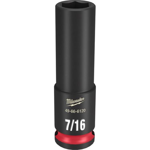 Milwaukee Tool 49-66-6120 SHOCKWAVE Impact Duty 3/8" Drive 7/16" Deep 6 Point Socket, 1 EA