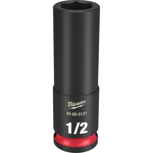 Milwaukee Tool 49-66-6121 SHOCKWAVE Impact Duty 3/8" Drive 1/2" Deep 6 Point Socket, 1 EA