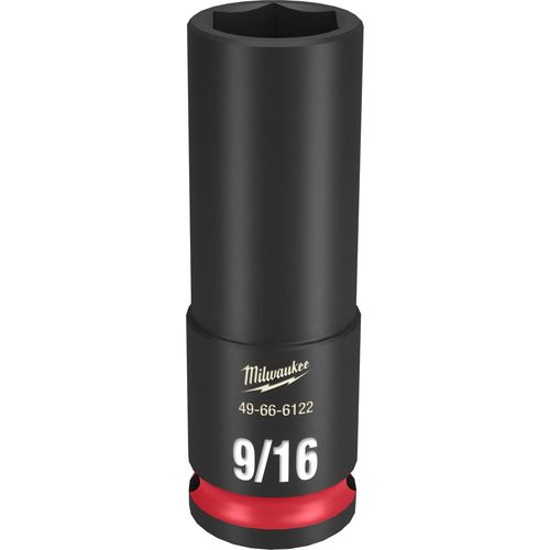 Milwaukee Tool 49-66-6122 SHOCKWAVE Impact Duty 3/8" Drive 9/16" Deep 6 Point Socket, 1 EA