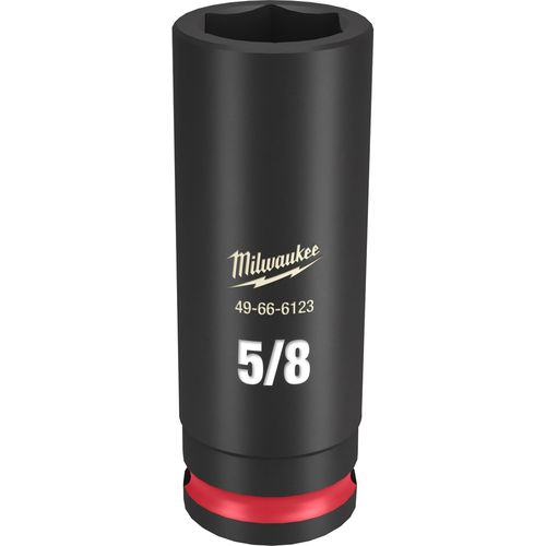 Milwaukee Tool 49-66-6123 SHOCKWAVE Impact Duty 3/8" Drive 5/8" Deep 6 Point Socket, 1 EA