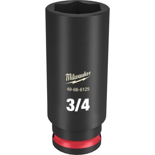 Milwaukee Tool 49-66-6125 SHOCKWAVE Impact Duty 3/8" Drive 3/4" Deep 6 Point Socket, 1 EA