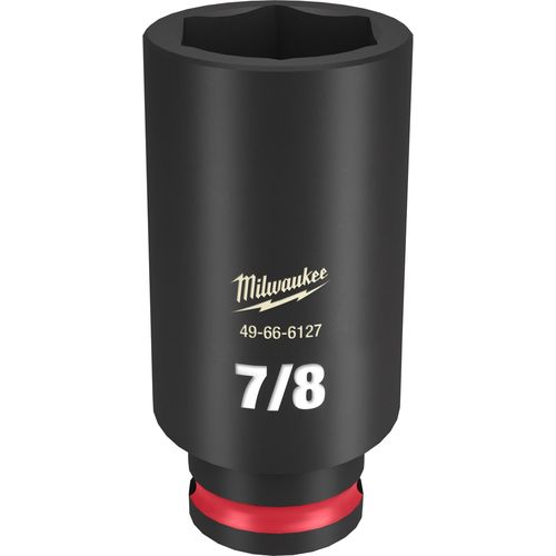 Milwaukee Tool 49-66-6127 SHOCKWAVE Impact Duty 3/8" Drive 7/8" Deep 6 Point Socket, 1 EA