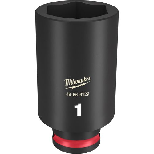 Milwaukee Tool 49-66-6129 SHOCKWAVE Impact Duty 3/8" Drive 1" Deep 6 Point Socket, 1 EA
