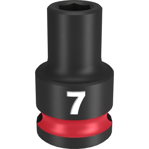 Milwaukee Tool 49-66-6131 SHOCKWAVE Impact Duty 3/8" Drive 7MM Standard 6 Point Socket, 1 EA