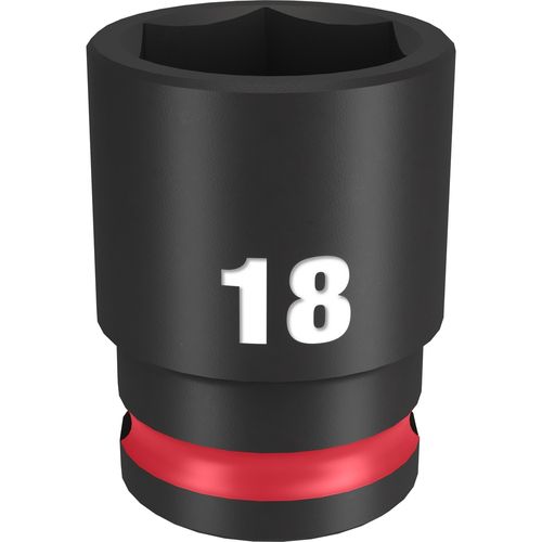 Milwaukee Tool 49-66-6142 SHOCKWAVE Impact Duty 3/8" Drive 18MM Standard 6 Point Socket, 1 EA