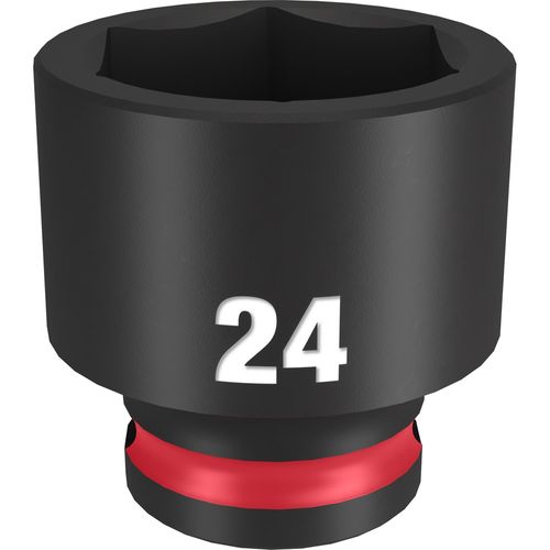 Milwaukee Tool 49-66-6147 SHOCKWAVE Impact Duty 3/8" Drive 24MM Standard 6 Point Socket, 1 EA
