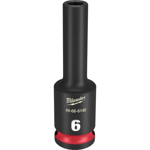 Milwaukee Tool 49-66-6148 SHOCKWAVE Impact Duty 3/8" Drive 6MM Deep 6 Point Socket, 1 EA