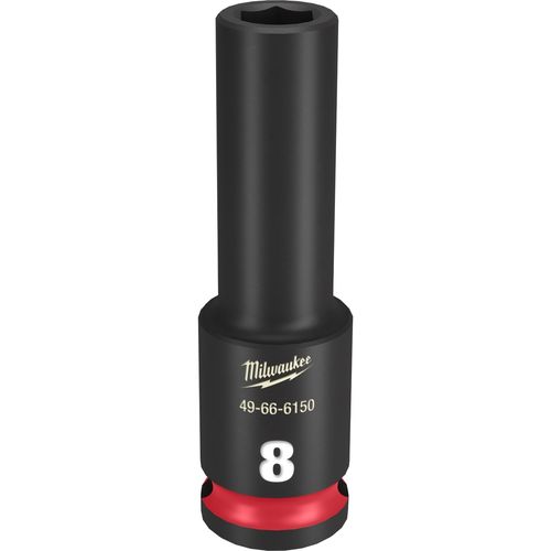 Milwaukee Tool 49-66-6150 SHOCKWAVE Impact Duty 3/8" Drive 8MM Deep 6 Point Socket, 1 EA