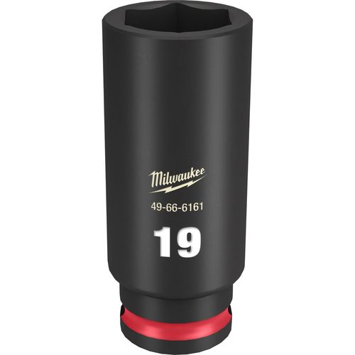 Milwaukee Tool 49-66-6161 SHOCKWAVE Impact Duty 3/8" Drive 19MM Deep 6 Point Socket, 1 EA