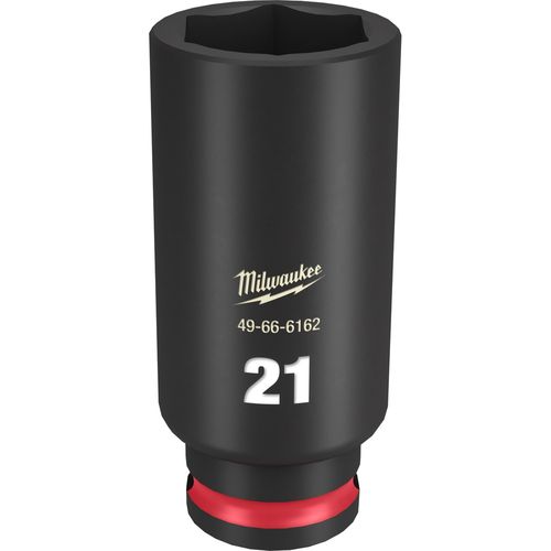Milwaukee Tool 49-66-6162 SHOCKWAVE Impact Duty 3/8" Drive 21MM Deep 6 Point Socket, 1 EA