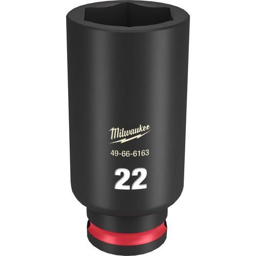 Milwaukee Tool 49-66-6163 SHOCKWAVE Impact Duty 3/8" Drive 22MM Deep 6 Point Socket, 1 EA