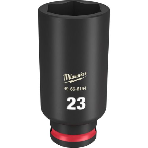 Milwaukee Tool 49-66-6164 SHOCKWAVE Impact Duty 3/8" Drive 23MM Deep 6 Point Socket, 1 EA
