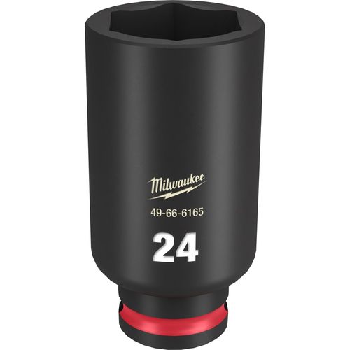 Milwaukee Tool 49-66-6165 SHOCKWAVE Impact Duty 3/8" Drive 24MM Deep 6 Point Socket, 1 EA