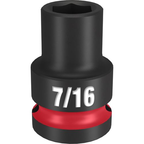 Milwaukee Tool 49-66-6201 SHOCKWAVE Impact Duty 1/2" Drive 7/16" Standard 6 Point Socket, 1 EA