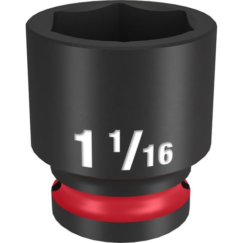 Milwaukee Tool 49-66-6211 SHOCKWAVE Impact Duty 1/2" Drive 1-1/16" Standard 6 Point Socket, 1 EA