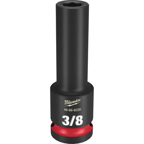 Milwaukee Tool 49-66-6220 SHOCKWAVE Impact Duty 1/2" Drive 3/8" Deep 6 Point Socket, 1 EA