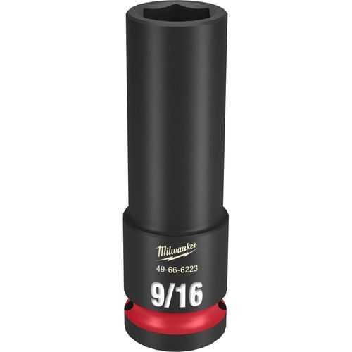 Milwaukee Tool 49-66-6223 SHOCKWAVE Impact Duty 1/2" Drive 9/16" Deep 6 Point Socket, 1 EA