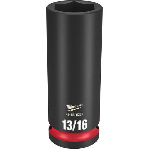 Milwaukee Tool 49-66-6227 SHOCKWAVE Impact Duty 1/2" Drive 13/16" Deep 6 Point Socket, 1 EA