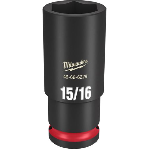 Milwaukee Tool 49-66-6229 SHOCKWAVE Impact Duty 1/2" Drive 15/16" Deep 6 Point Socket, 1 EA