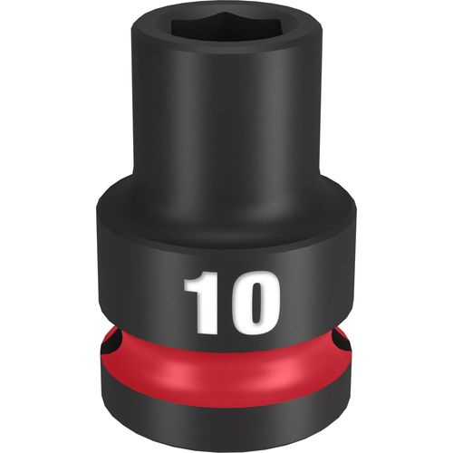 Milwaukee Tool 49-66-6242 SHOCKWAVE Impact Duty 1/2" Drive 10MM Standard 6 Point Socket, 1 EA