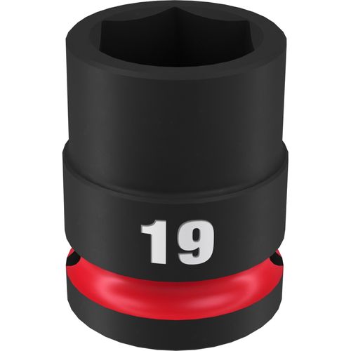 Milwaukee Tool 49-66-6251 SHOCKWAVE Impact Duty 1/2" Drive 19MM Standard 6 Point Socket, 1 EA