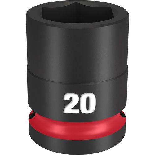 Milwaukee Tool 49-66-6252 SHOCKWAVE Impact Duty 1/2" Drive 20MM Standard 6 Point Socket, 1 EA