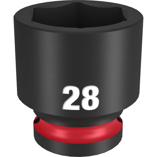 Milwaukee Tool 49-66-6260 SHOCKWAVE Impact Duty 1/2" Drive 28MM Standard 6 Point Socket, 1 EA
