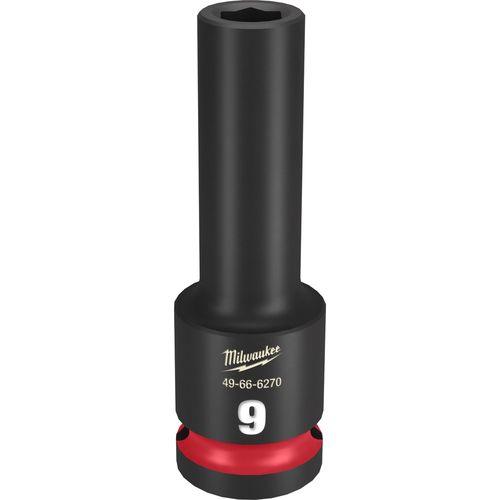 Milwaukee Tool 49-66-6270 SHOCKWAVE Impact Duty 1/2" Drive 9MM Deep 6 Point Socket, 1 EA