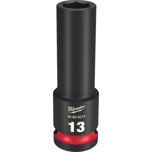 Milwaukee Tool 49-66-6274 SHOCKWAVE Impact Duty 1/2" Drive 13MM Deep 6 Point Socket, 1 EA