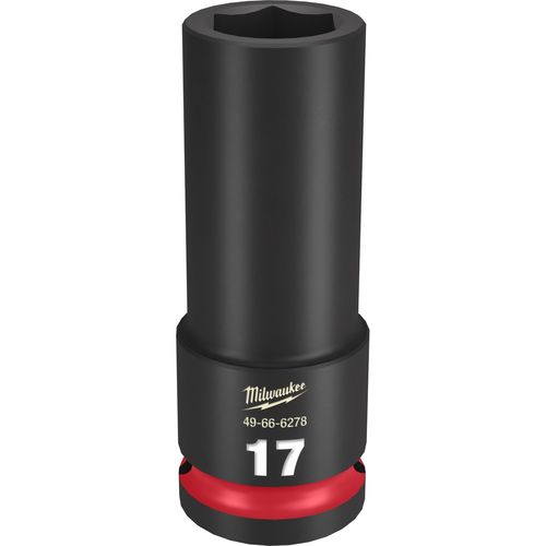 Milwaukee Tool 49-66-6278 SHOCKWAVE Impact Duty 1/2" Drive 17MM Deep 6 Point Socket, 1 EA