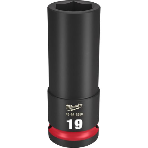 Milwaukee Tool 49-66-6280 SHOCKWAVE Impact Duty 1/2" Drive 19MM Deep 6 Point Socket, 1 EA