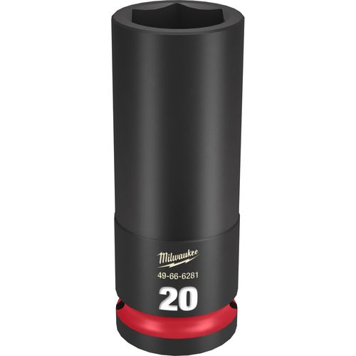 Milwaukee Tool 49-66-6281 SHOCKWAVE Impact Duty 1/2" Drive 20MM Deep 6 Point Socket, 1 EA