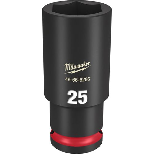 Milwaukee Tool 49-66-6286 SHOCKWAVE Impact Duty 1/2" Drive 25mm Deep 6 Point Socket, 1 EA