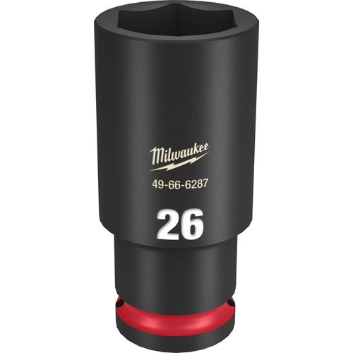 Milwaukee Tool 49-66-6287 SHOCKWAVE Impact Duty 1/2" Drive 26MM Deep 6 Point Socket, 1 EA