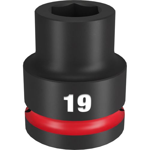 Milwaukee Tool 49-66-6357 SHOCKWAVE Impact Duty 3/4" Drive 19MM Standard 6 Point Socket, 1 EA